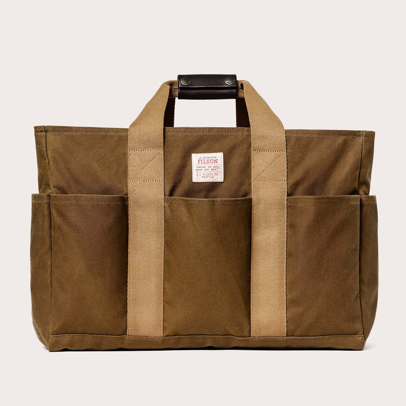 Tin cloth open supply tote par Filson | Dark tan (Beige)