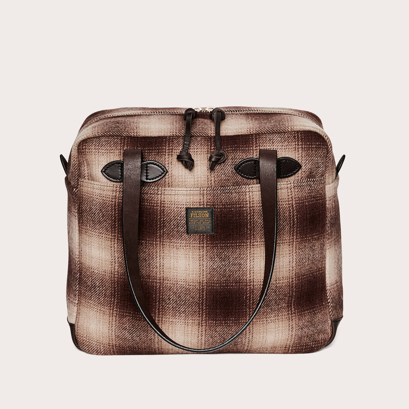 Mackinaw wool zipper tote bag par Filson | Brown tan ombr (Brown)