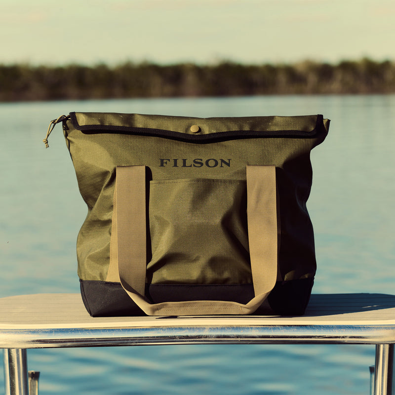 All-weather tote bag by Filson | Olive / black / cove (Green)