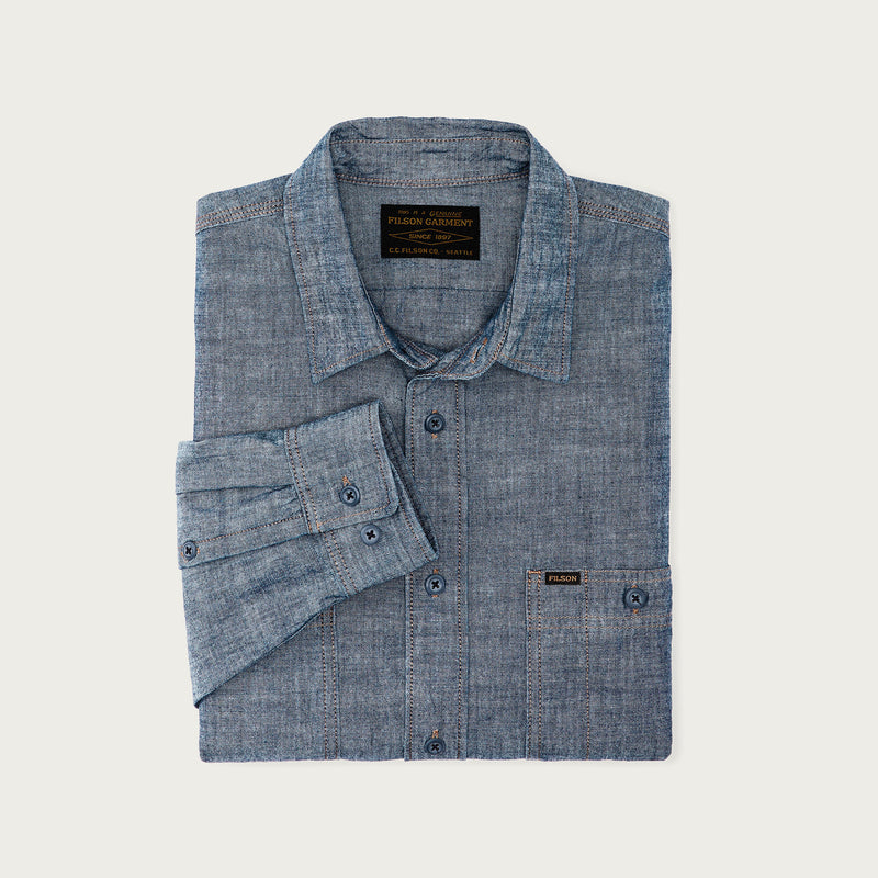Chambray cpo shirt by Filson | Rinsed indigo chambr (Blue)