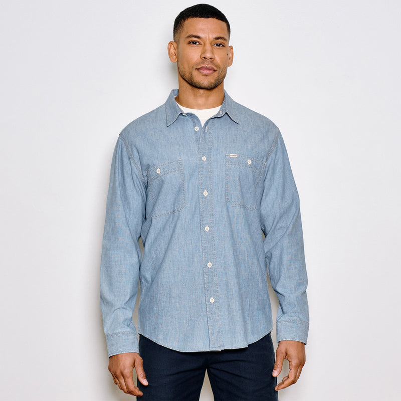 Chambray cpo shirt by Filson | Light indigo chambra (Blue)