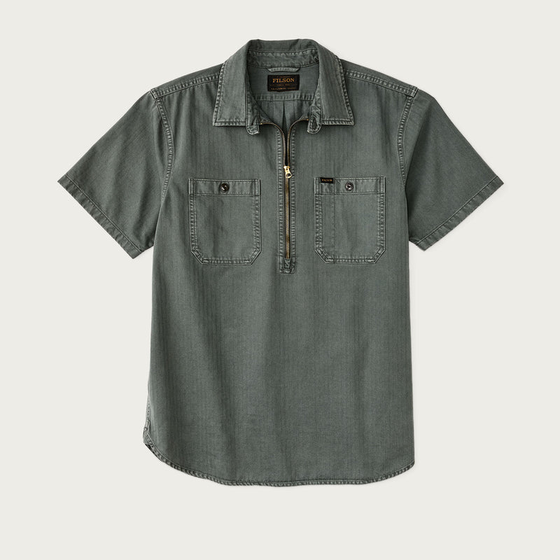 Short sleeve mechanic shirt par Filson | Gravel (Grey)