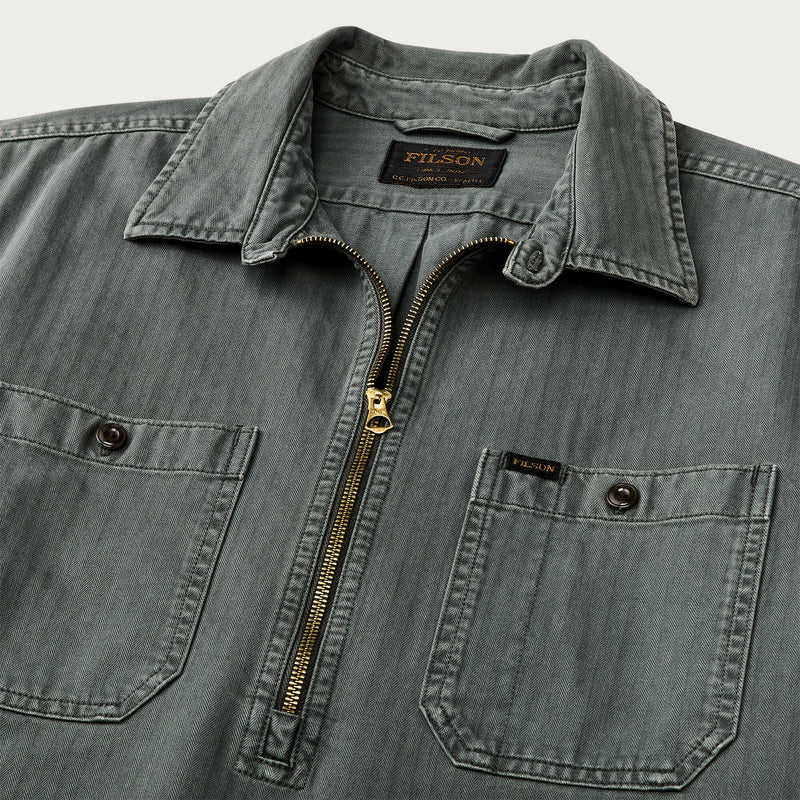 Short sleeve mechanic shirt par Filson | Gravel (Grey)