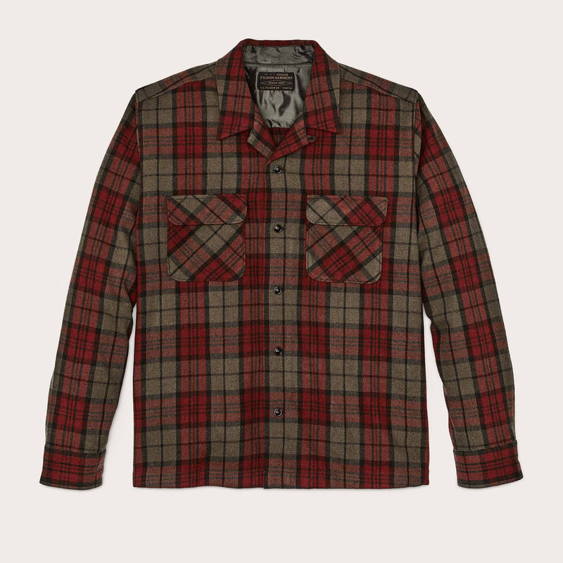 Buckner wool camp shirt par Filson | Olive red m (Multicolour)