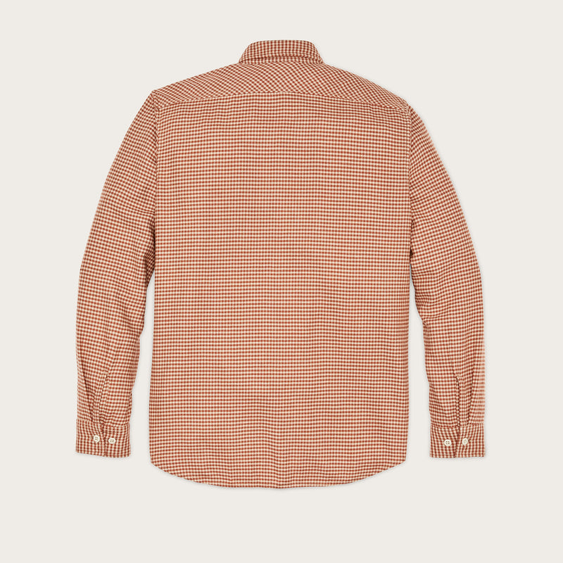 The rangeland flannel shirt par Filson | Salmon / oat houndstooth (Orange)