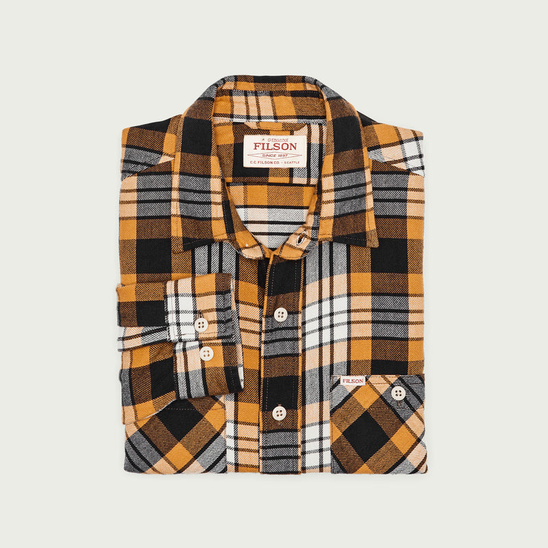 The rangeland flannel shirt by Filson | Yellow / faded black (Orange)