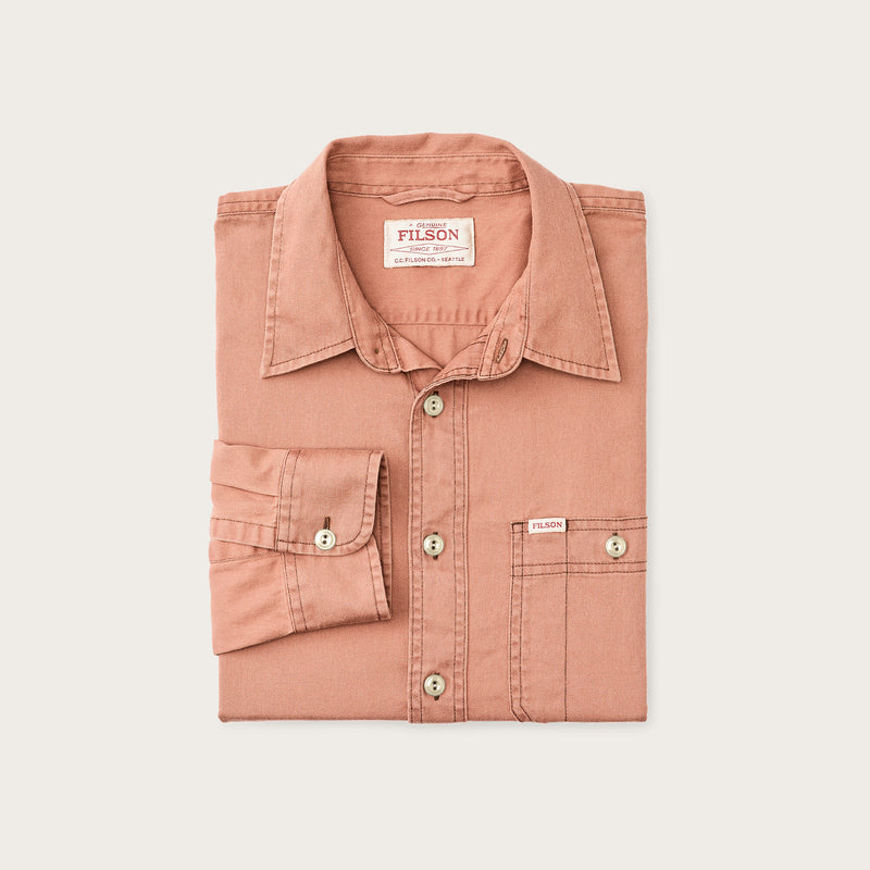 Shipwright fine twill shirt par Filson | Sunburn (Pink)