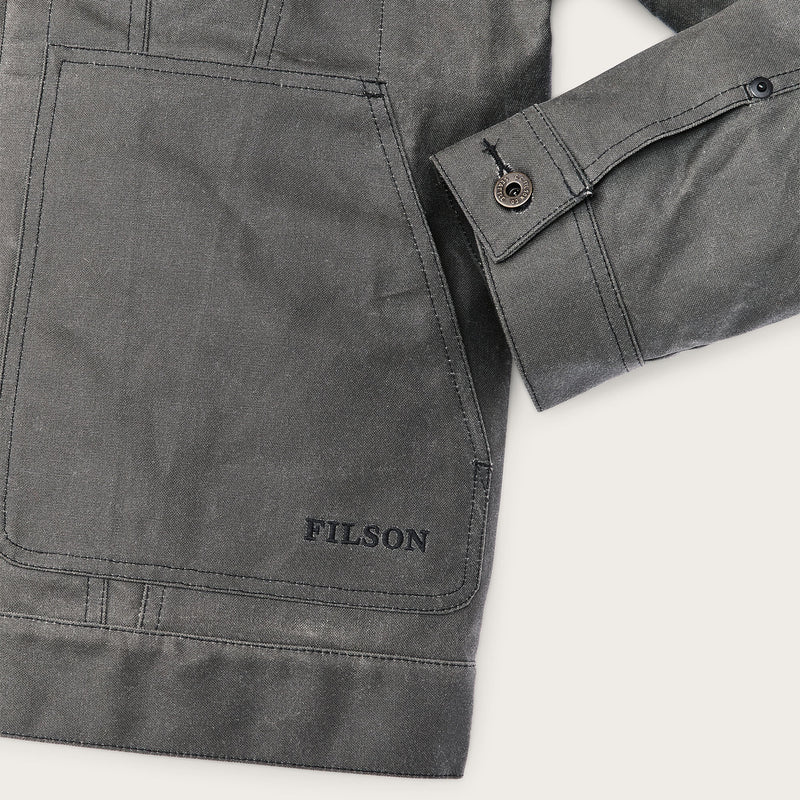 Tin cloth short lined cruiser jacket by Filson | Castor gray (Grey)