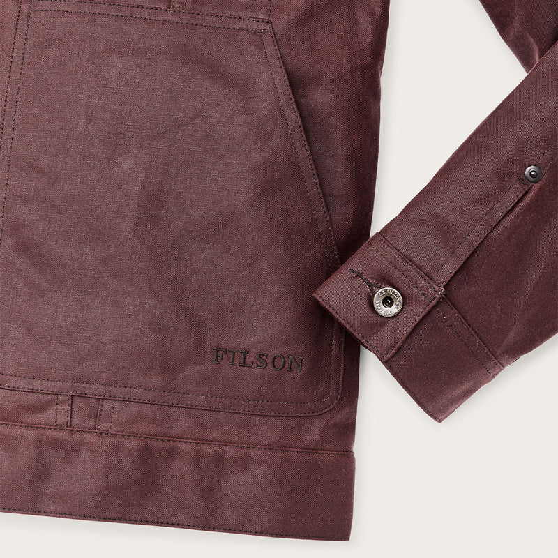 Tin cloth short lined cruiser jacket by Filson | Fired brick (Red)