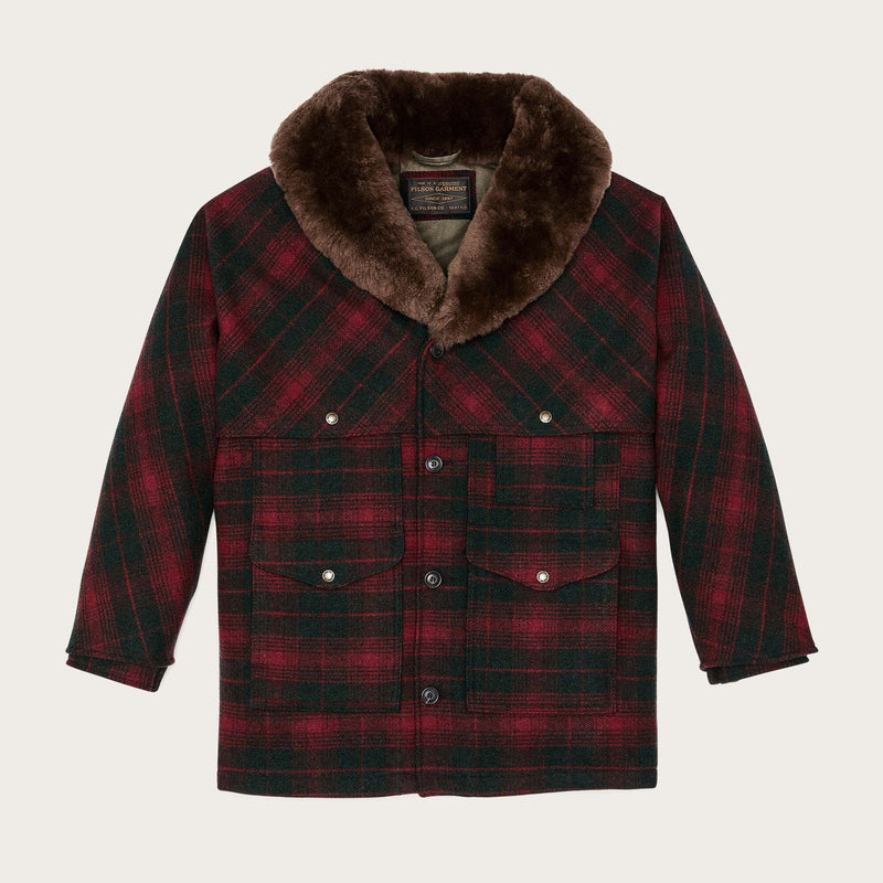 Lined mackinaw wool packer coat par Filson | Burgundy dark (Red)