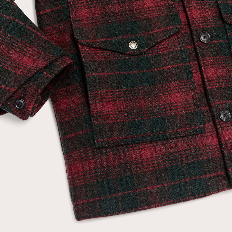 Lined mackinaw wool packer coat par Filson | Burgundy dark (Red)