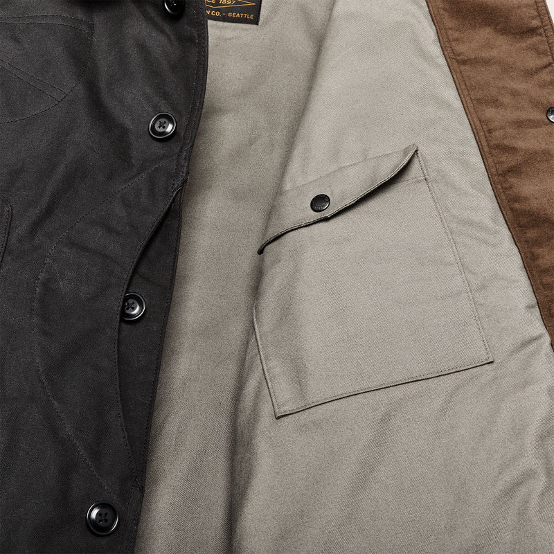 Tin cloth hunting jacket by Filson | Cinder (Grey)