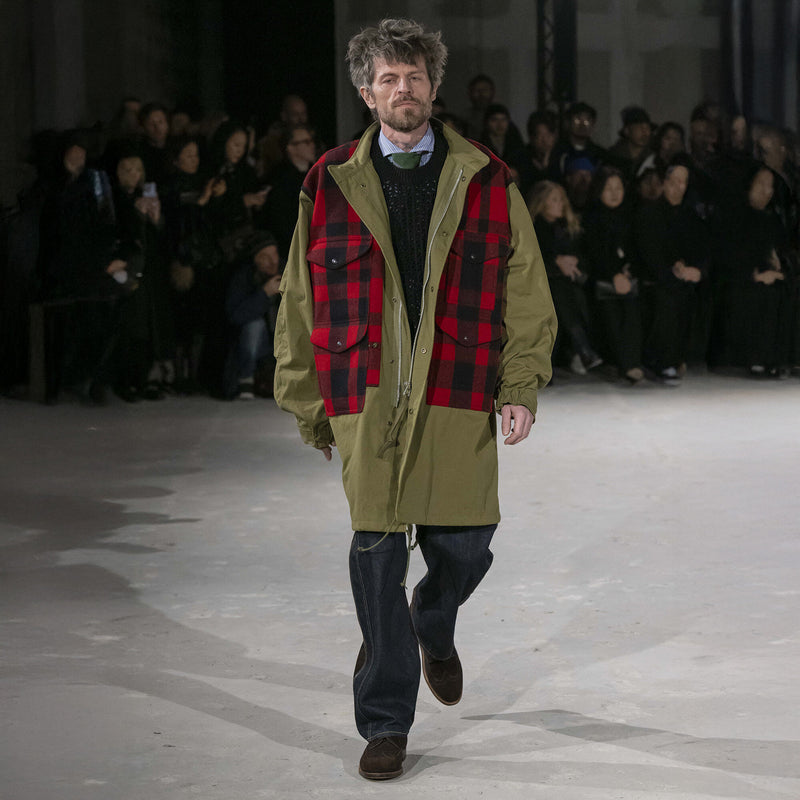 Trench-coat filson x junya watanabe par Filson | Khaki / red black (Brown)