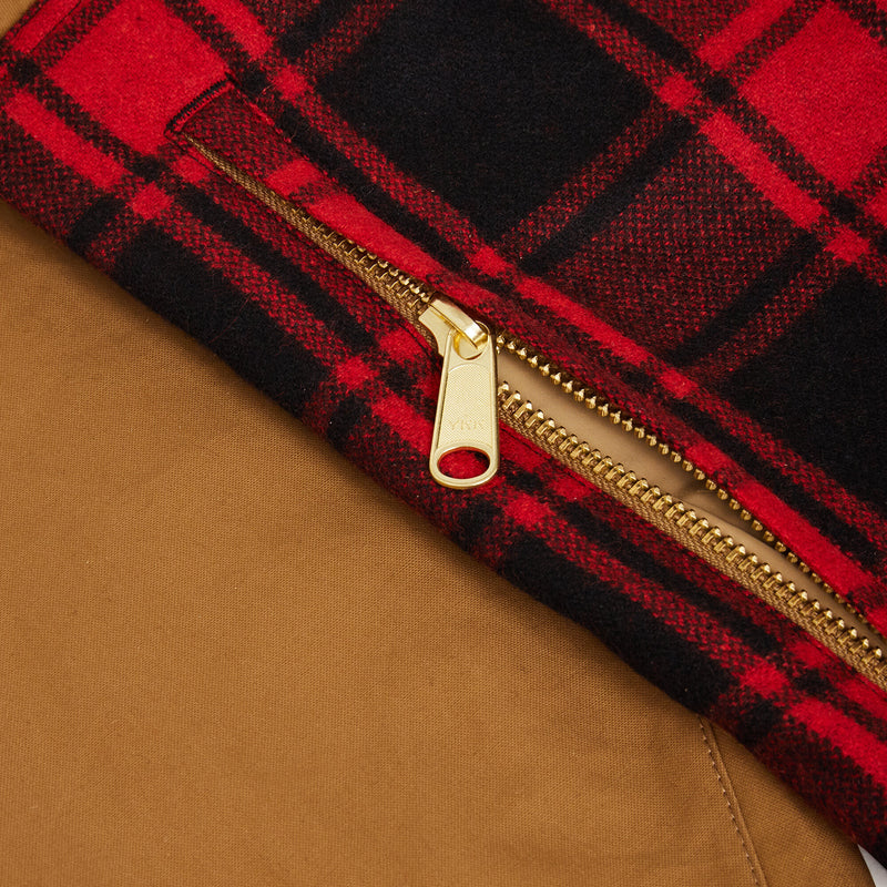 Veste cruiser en coton filson x junya watanabe par Filson | Beige / red black (Brown)