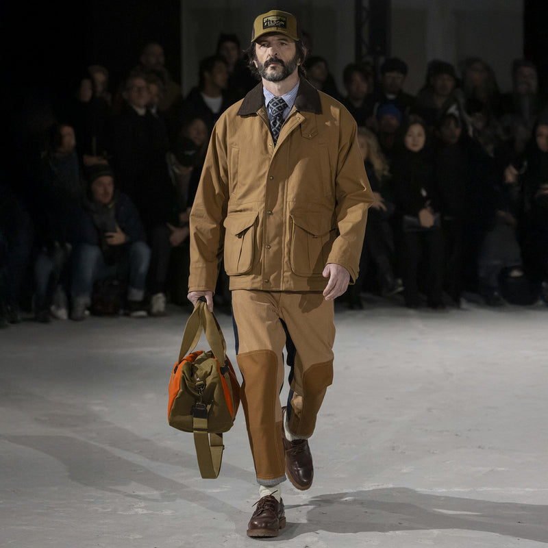 Veste cruiser en coton filson x junya watanabe par Filson | Beige / red black (Brown)