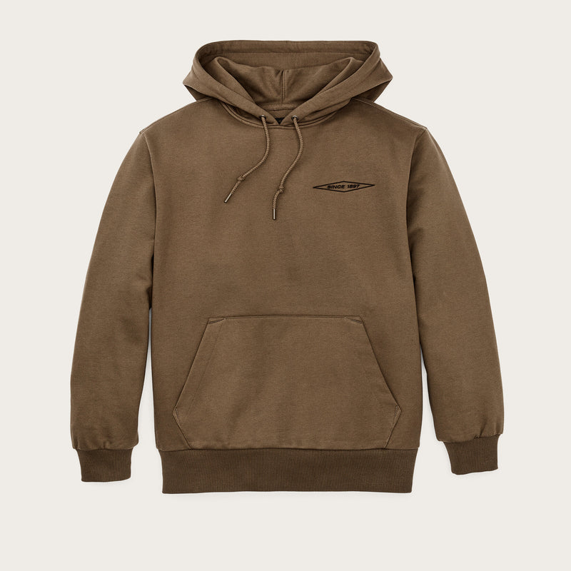 Prospector embroidered hoodie par Filson | Dark tan diamond (Brown)