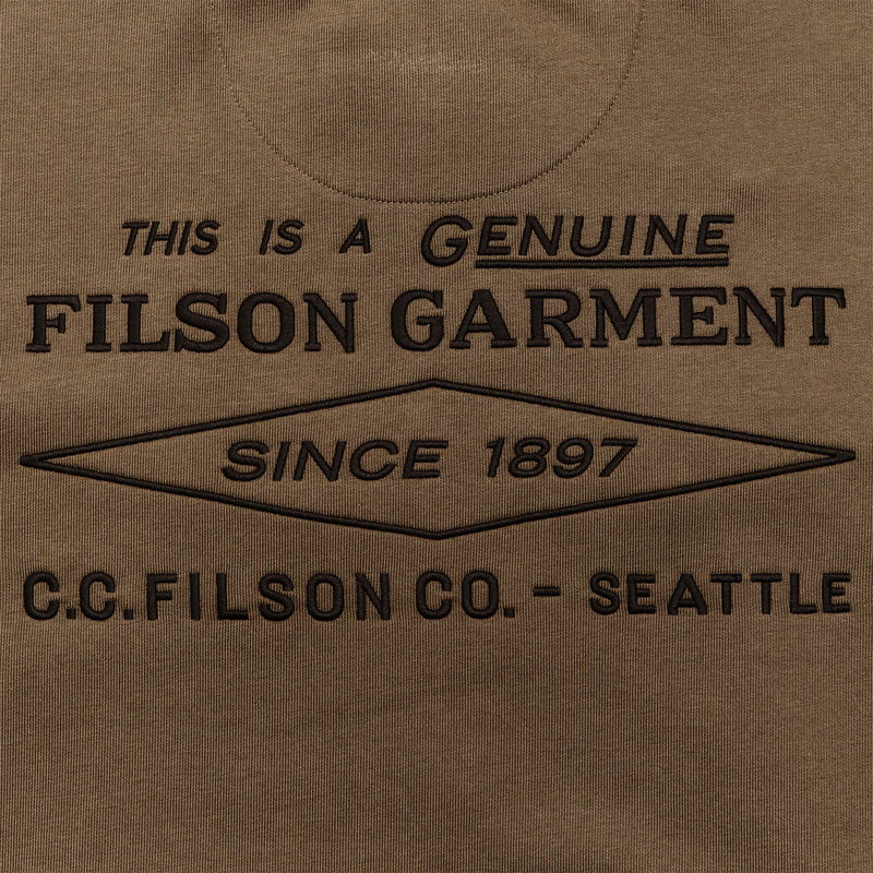 Prospector embroidered hoodie par Filson | Dark tan diamond (Brown)