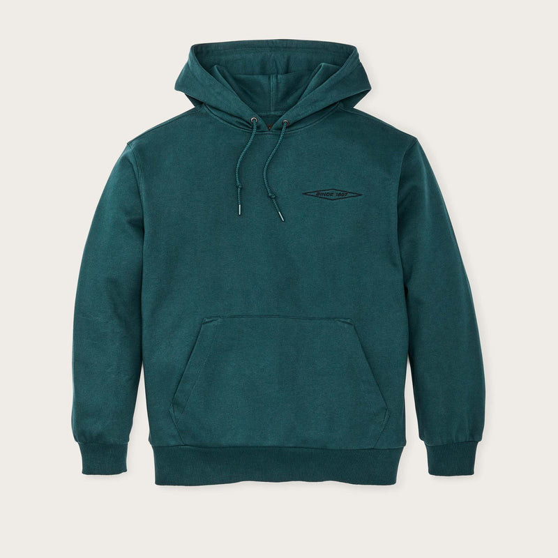 Prospector embroidered hoodie par Filson | Ponderosa pine diamo (Green)
