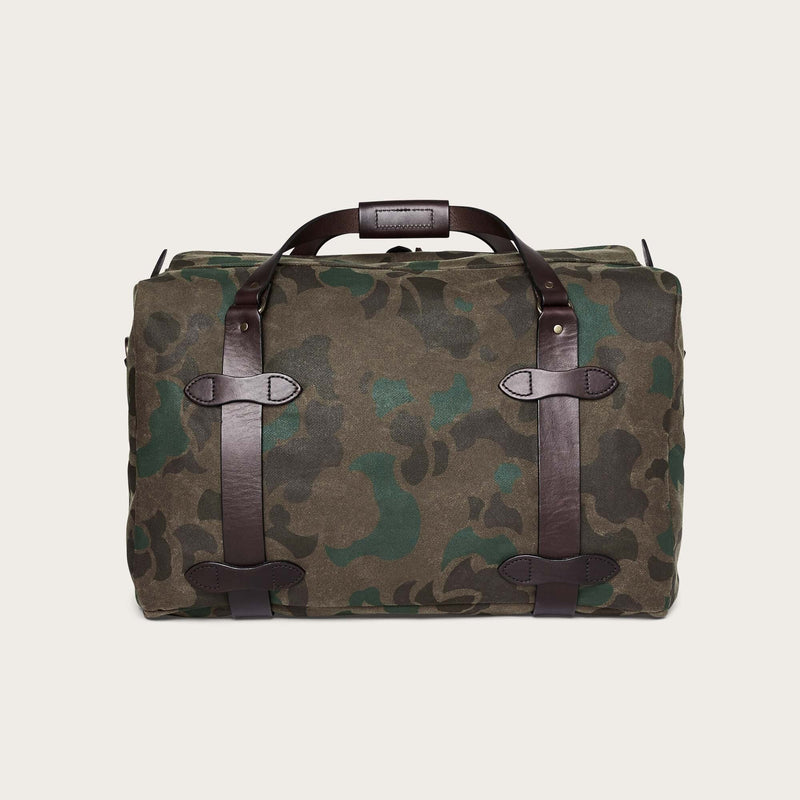 Medium waxed rugged twill duffle bag par Filson | Dark wax shrub camo (Grey)