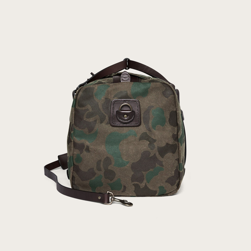 Medium waxed rugged twill duffle bag par Filson | Dark wax shrub camo (Grey)