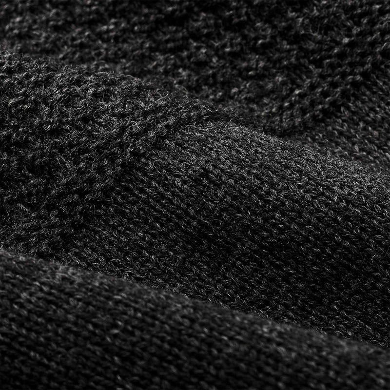 Wool roll neck fisherman's sweater by Filson | Charcoal heather (Grey)