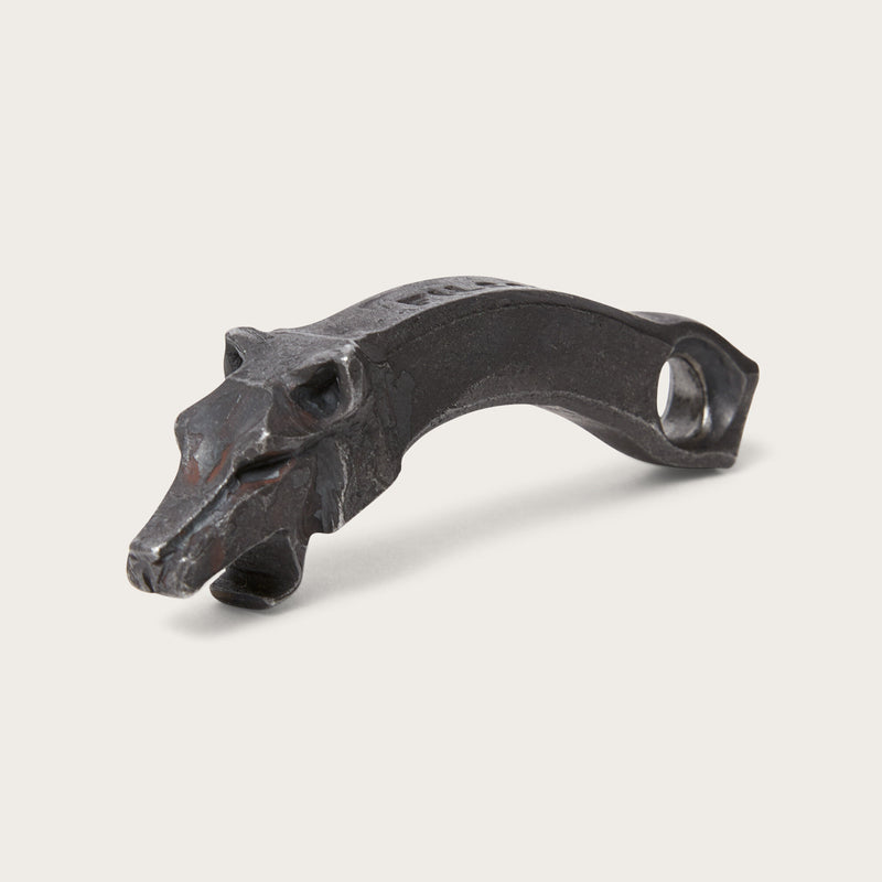 Howling wolf bottle opener by Filson | Steel (Silver)
