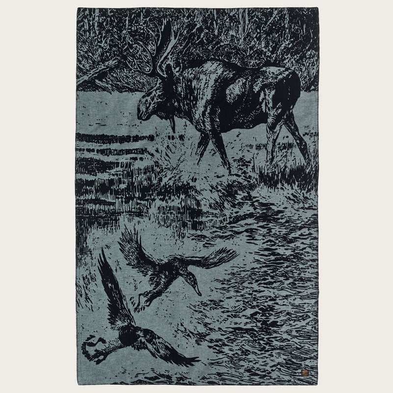 Cotton blanket by Filson | Balsam green / marsh (Blue)