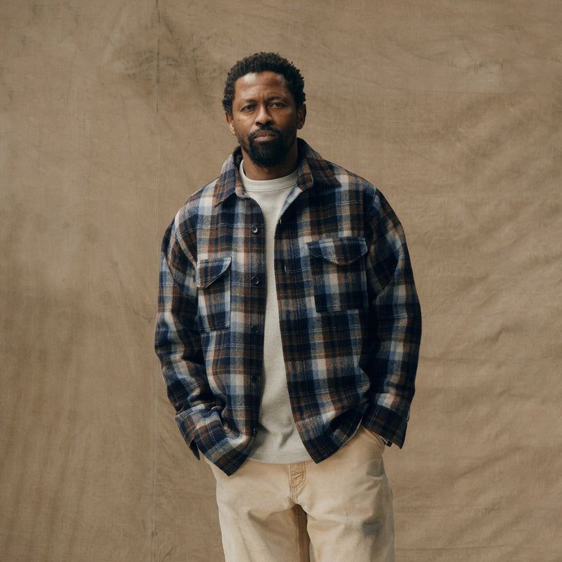 Surchemise jac-shirt en laine par Filson | Brown / light blue m (Multicolor)