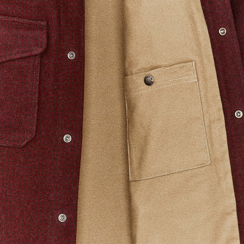 Lined mackinaw wool jac-shirt par Filson | Dark red blac (Red)
