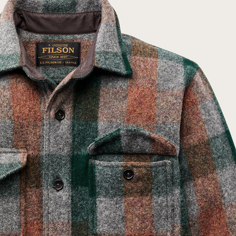 Mackinaw wool jac-shirt by Filson | Green / orange / gra (Multicolor)