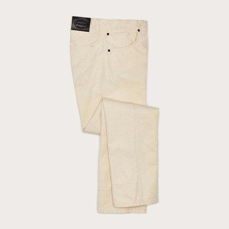 Dry tin cloth 5-pocket pants par Filson | Natural seed (Beige)