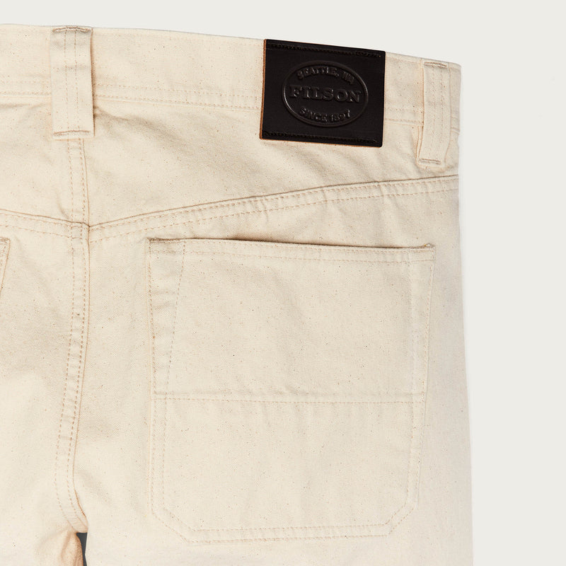 Dry tin cloth 5-pocket pants par Filson | Natural seed (Beige)