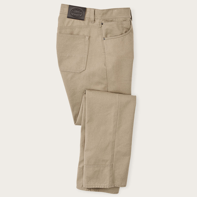 Dry tin cloth 5-pocket pants by Filson | Gray khaki (Beige)