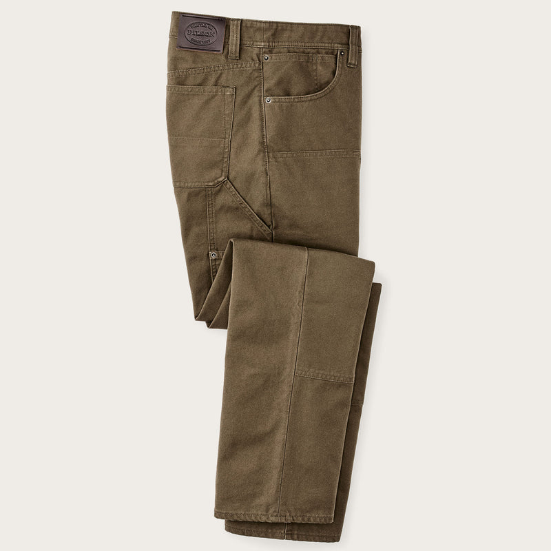 Pantalon doublé devant en dry tin cloth par Filson | Marsh olive (Brown)