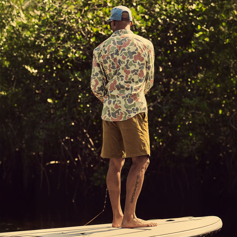 Oakville canvas shorts par Filson | Slate olive (Beige)