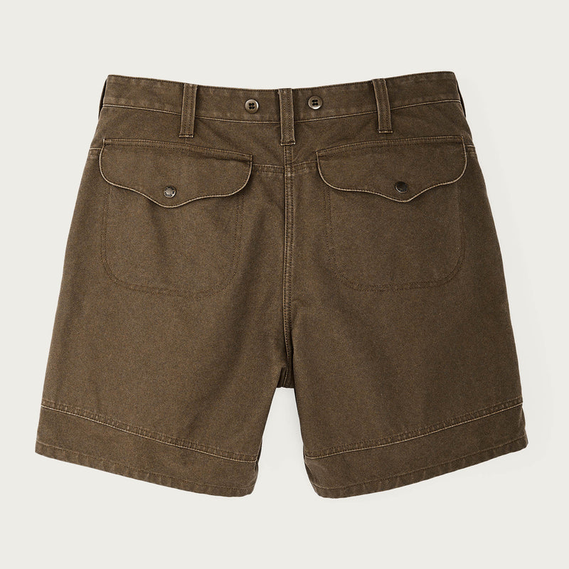 Dry tin cloth shorts by Filson | Marsh olive (Brown)