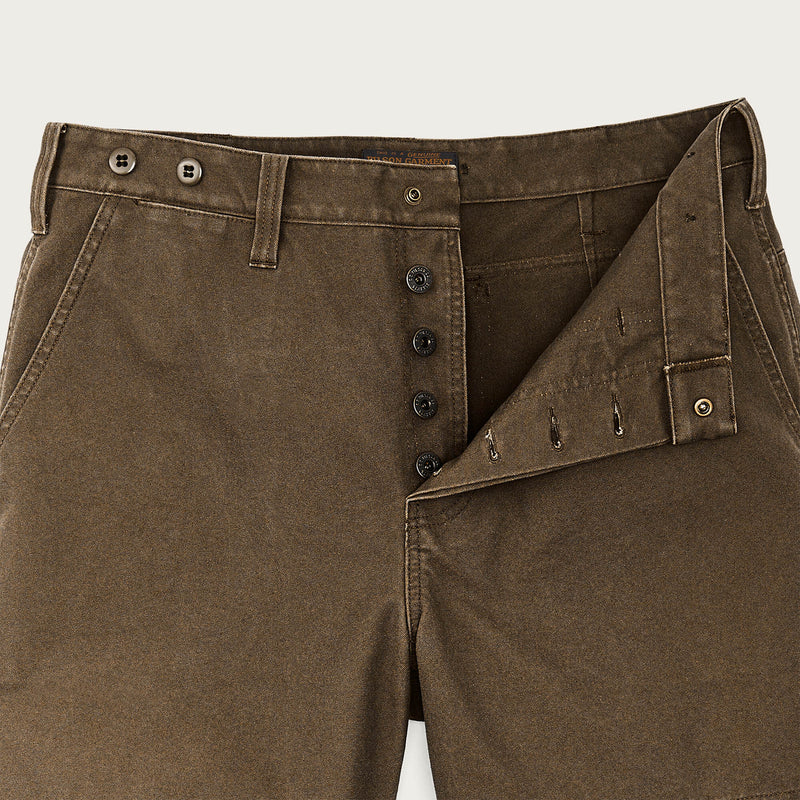 Dry tin cloth shorts by Filson | Marsh olive (Brown)