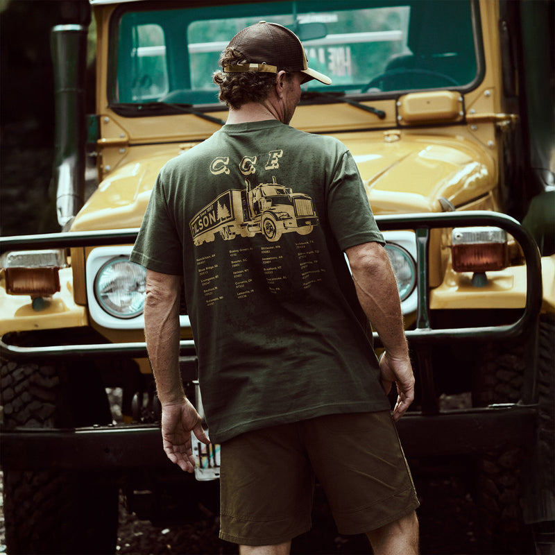 Dry tin cloth shorts by Filson | Marsh olive (Brown)