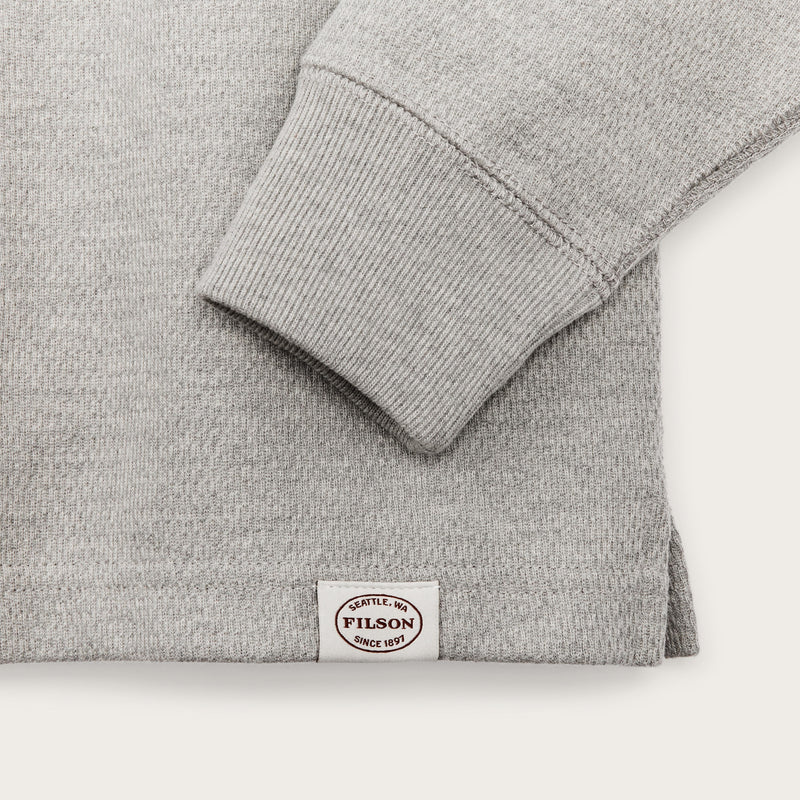 Pull ras du cou thermique en maille gaufrée par Filson | Light heather gray (Gray)