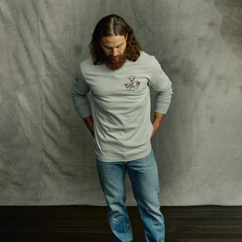 Frontier graphic t-shirt by Filson | Cliff gray / sportsm (Beige)