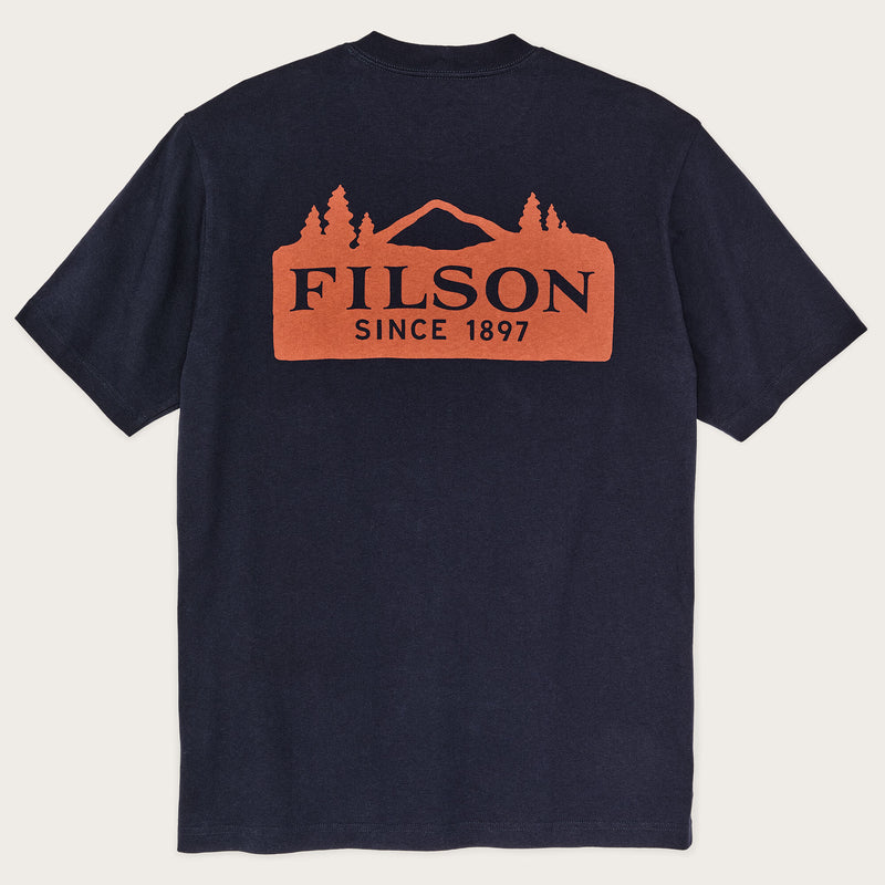 Frontier logo t-shirt by Filson | Night sky / scenic m (Blue)