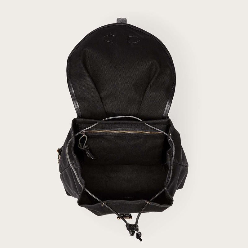 Rugged twill drawstring backpack by Filson | Black (Black)