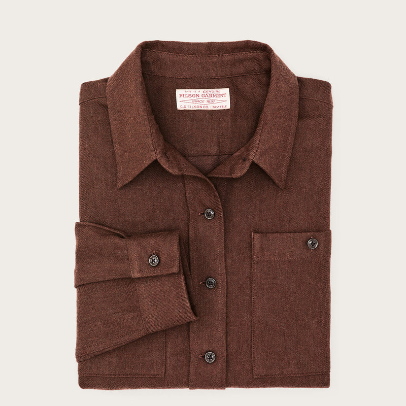 Chemise femme rangeland en flanelle par Filson | Chestnut heather (Brown)