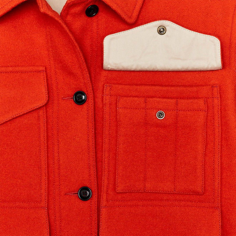 Women's mackinaw wool cruiser jacket par Filson | Flame (Orange)