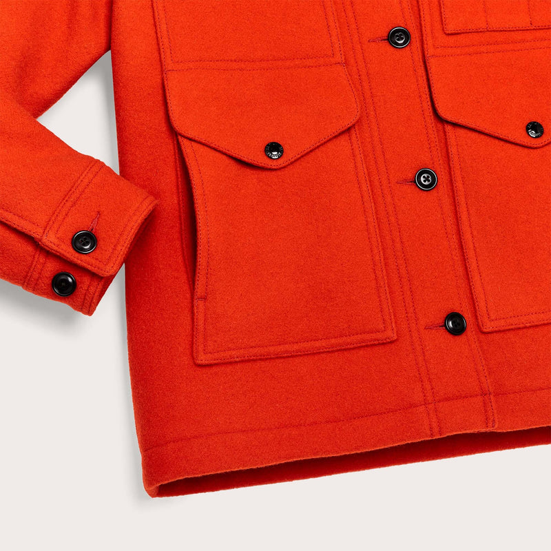 Women's mackinaw wool cruiser jacket par Filson | Flame (Orange)
