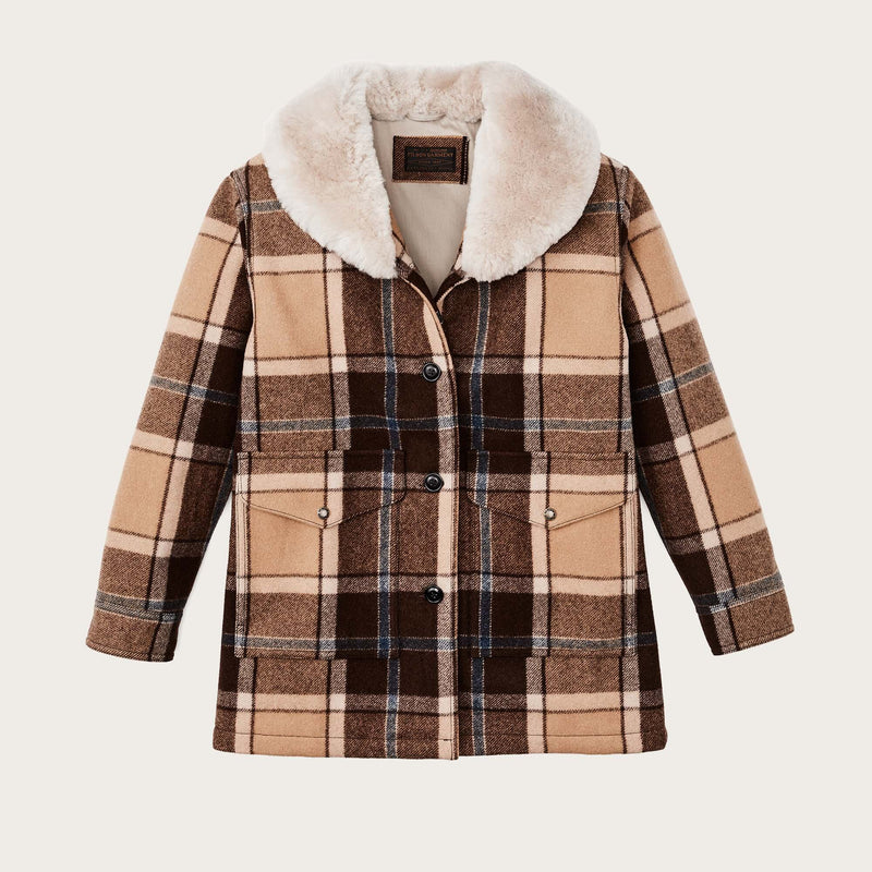 Women's lined wool packer coat par Filson | Cream brown (Beige)