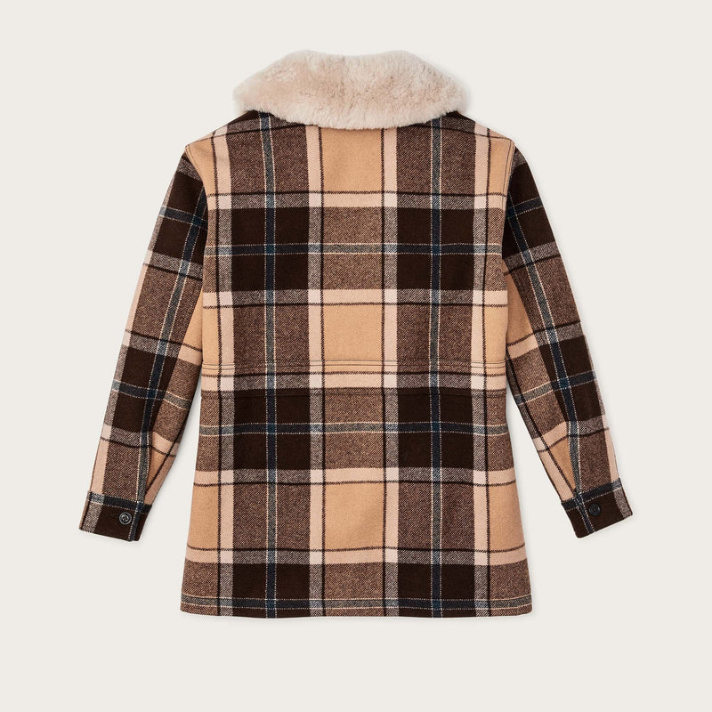 Women's lined wool packer coat par Filson | Cream brown (Beige)