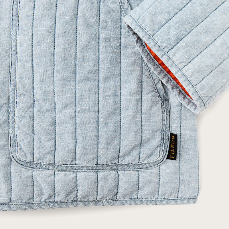 Veste matelassée en chambray pour femme par Filson | Light indigo chambray (Blue)