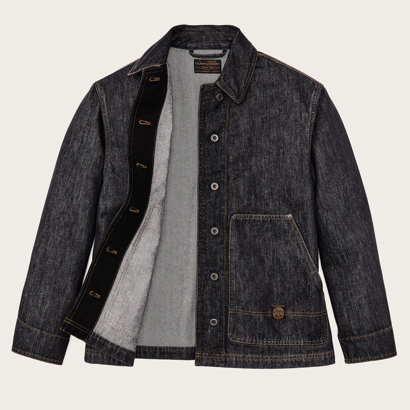 Women’s denim barn coat by Filson | Rinse black (Gray)