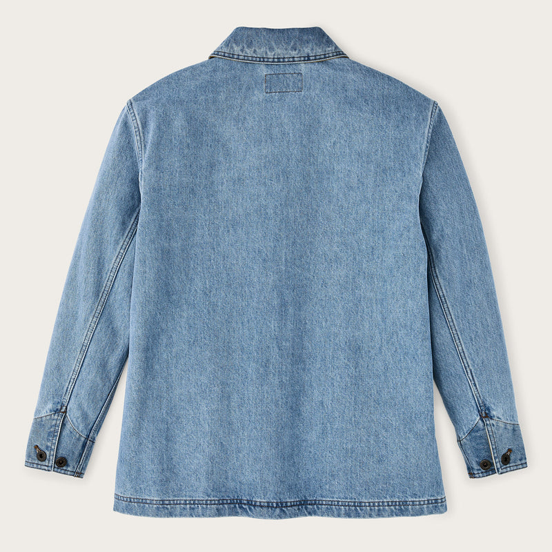 Women’s denim barn coat by Filson | Stone wash indigo (Blue)